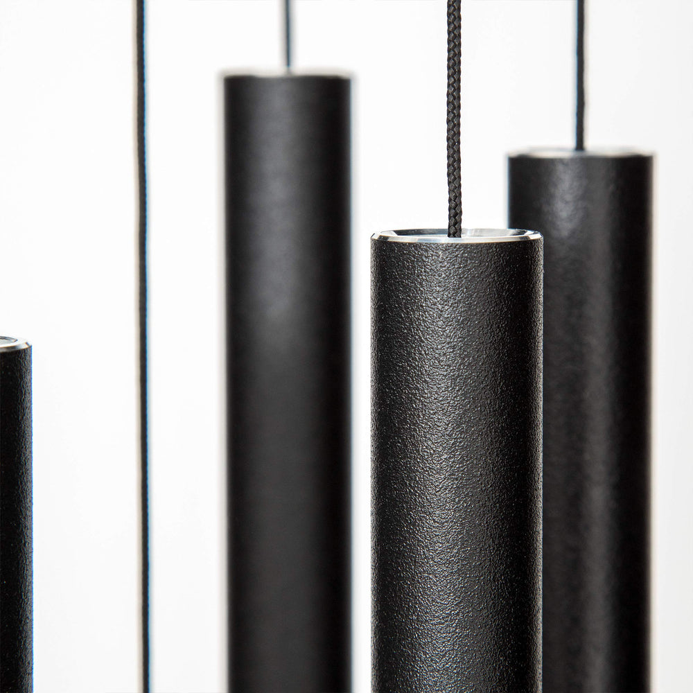 Corinthian Bells close-up of aluminum tubes showing quality material and clear resonance benefit: rich tone