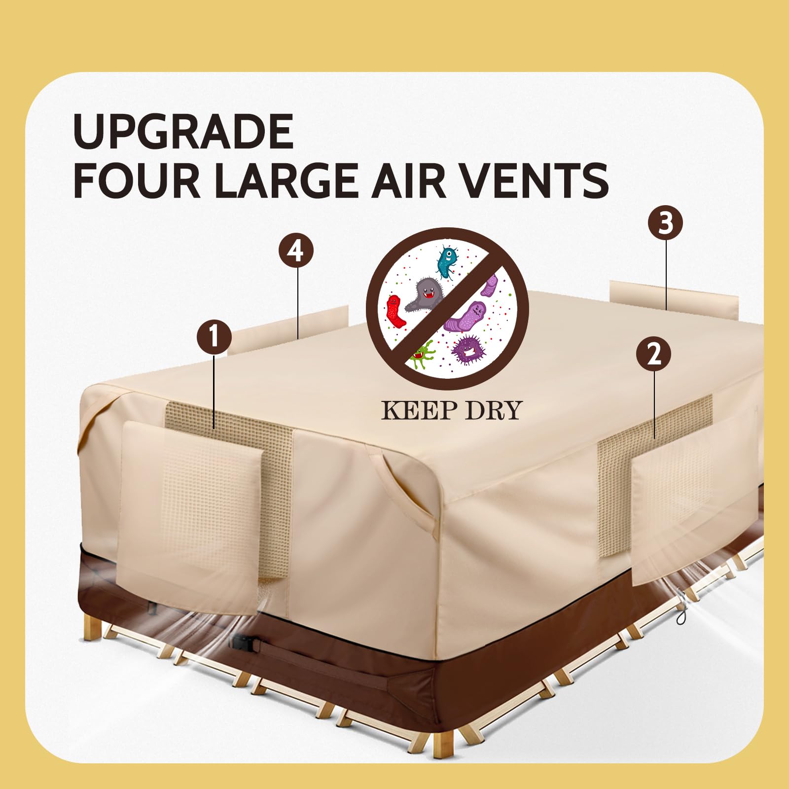 COSFLY folded cover compactly stored to save space between uses