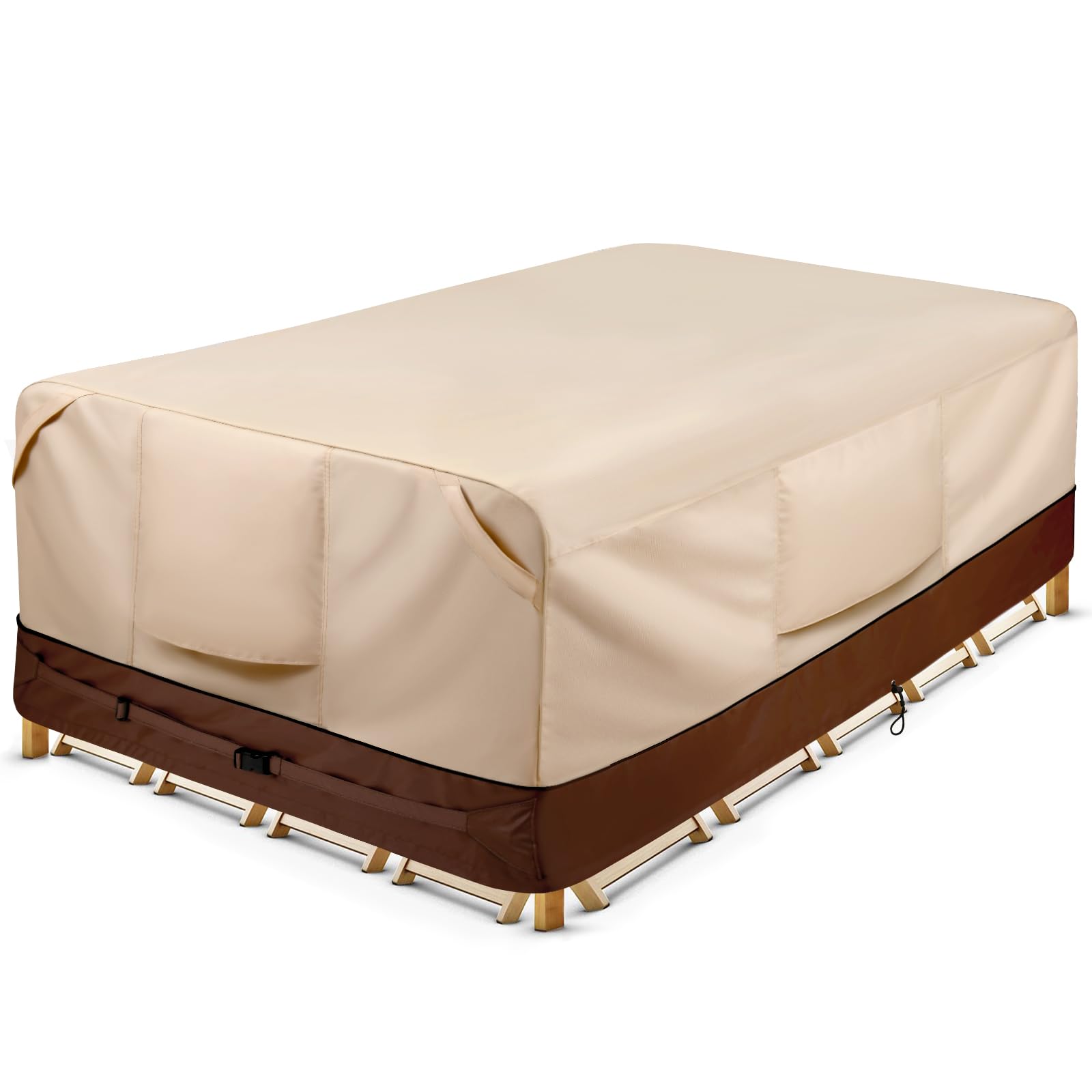 COSFLY front view of full cover protecting patio set for all-weather protection