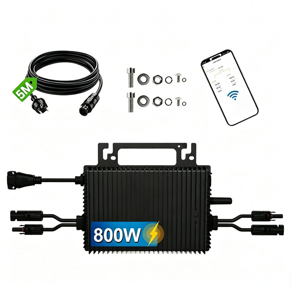 Cosmoxstar front view showing inverter housing and label, durable outdoor use benefit