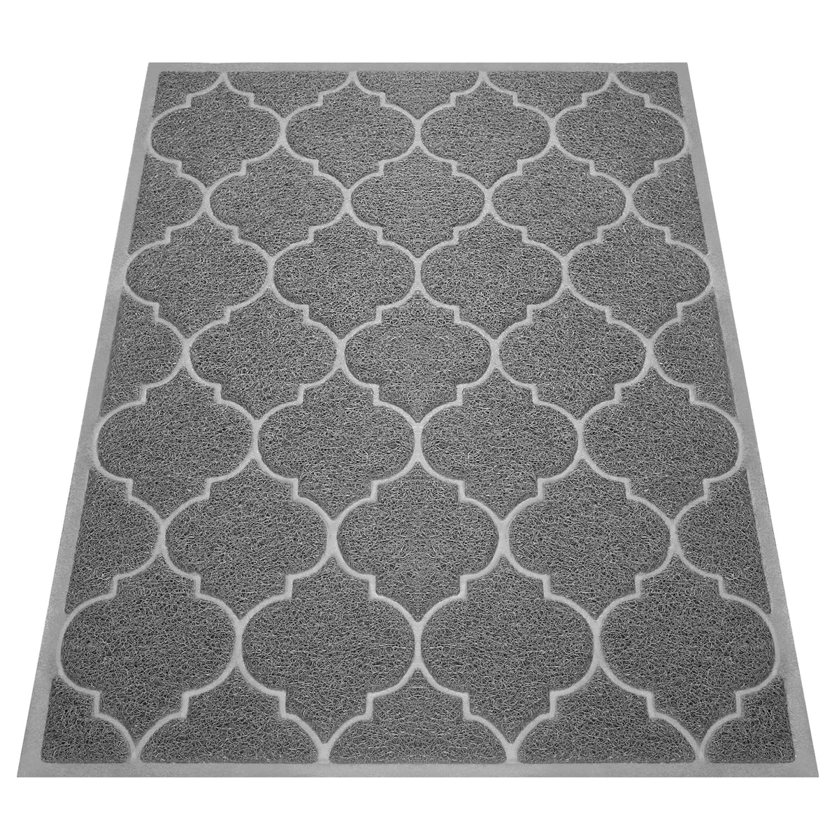 Cosyearn front view grey doormat showing full coverage and durable weave