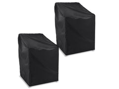 Covermates front view two covers protecting chairs, shows full coverage benefit