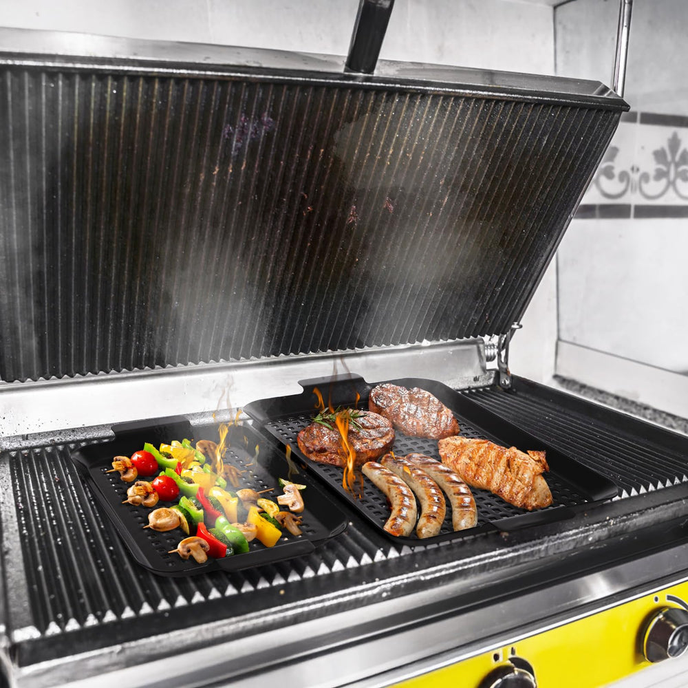 Covzoe pans next to spatula showing scale and portion planning benefit