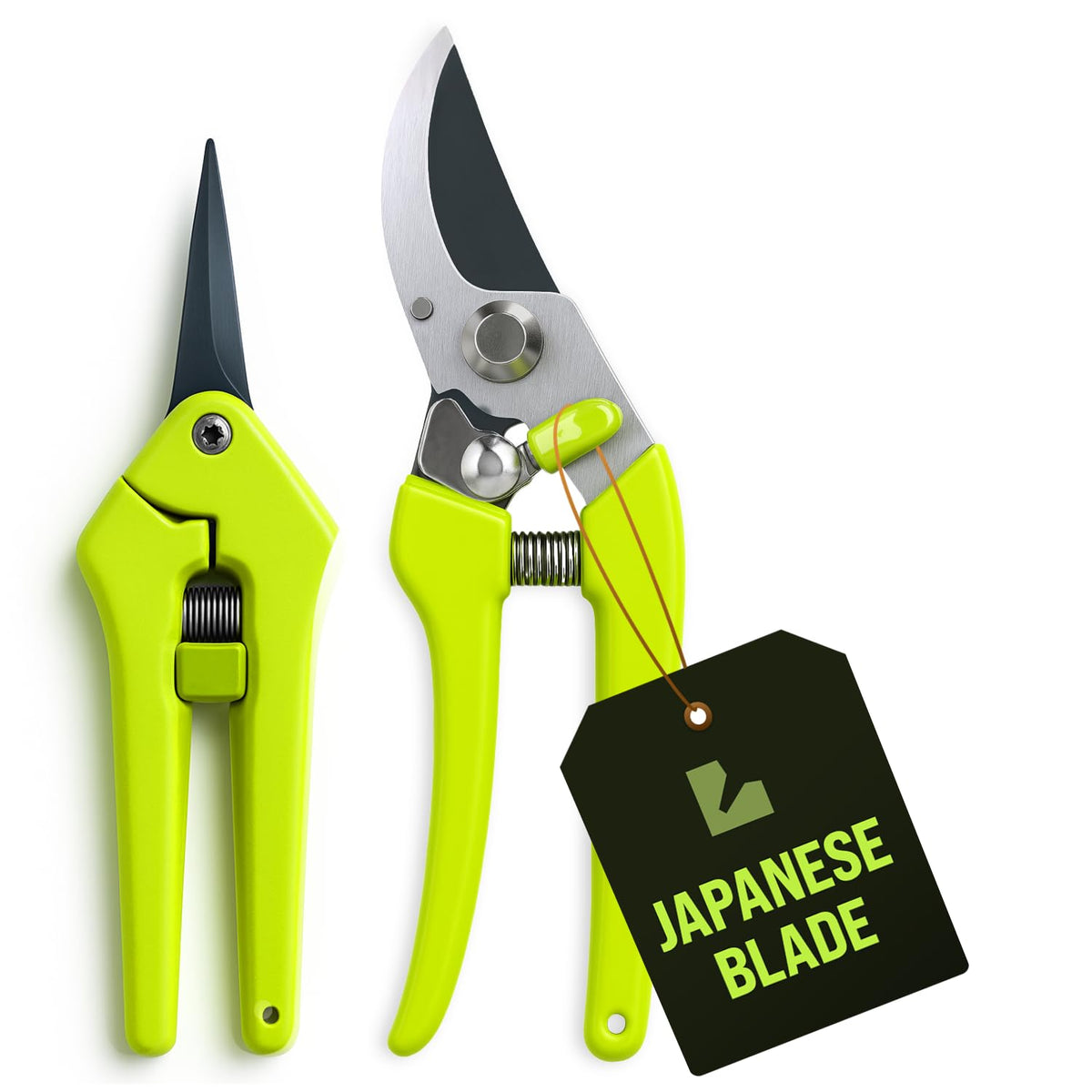 Craft911 front view of pruning shears and snip showing both tools and benefits