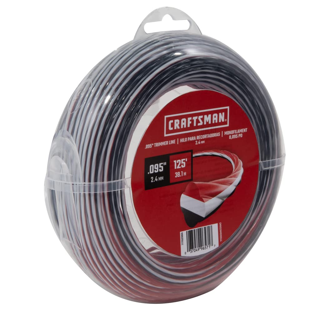 CRAFTSMAN line beside ruler showing 125 feet length advantage