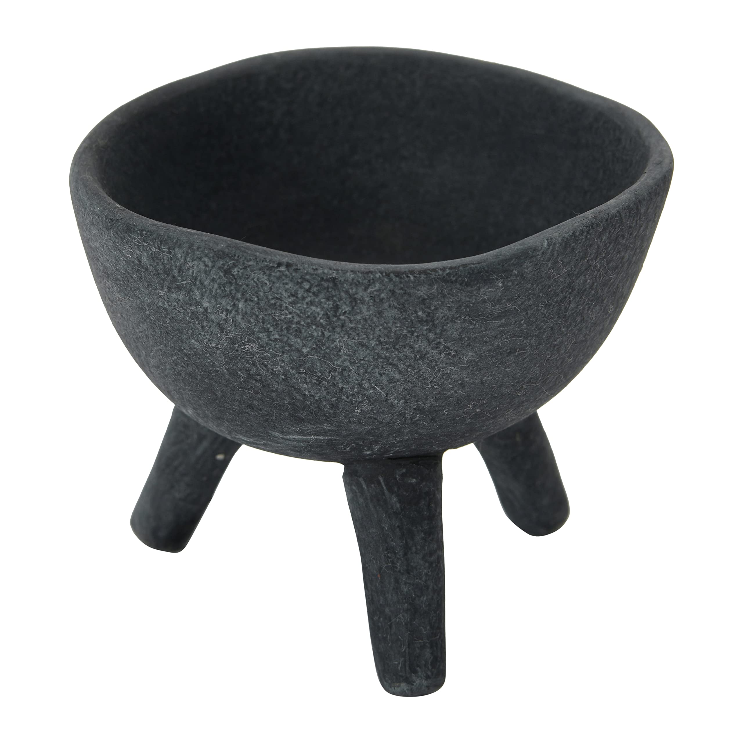 Creative Co-Op front view of footed planter showing matte black finish benefit visual appeal