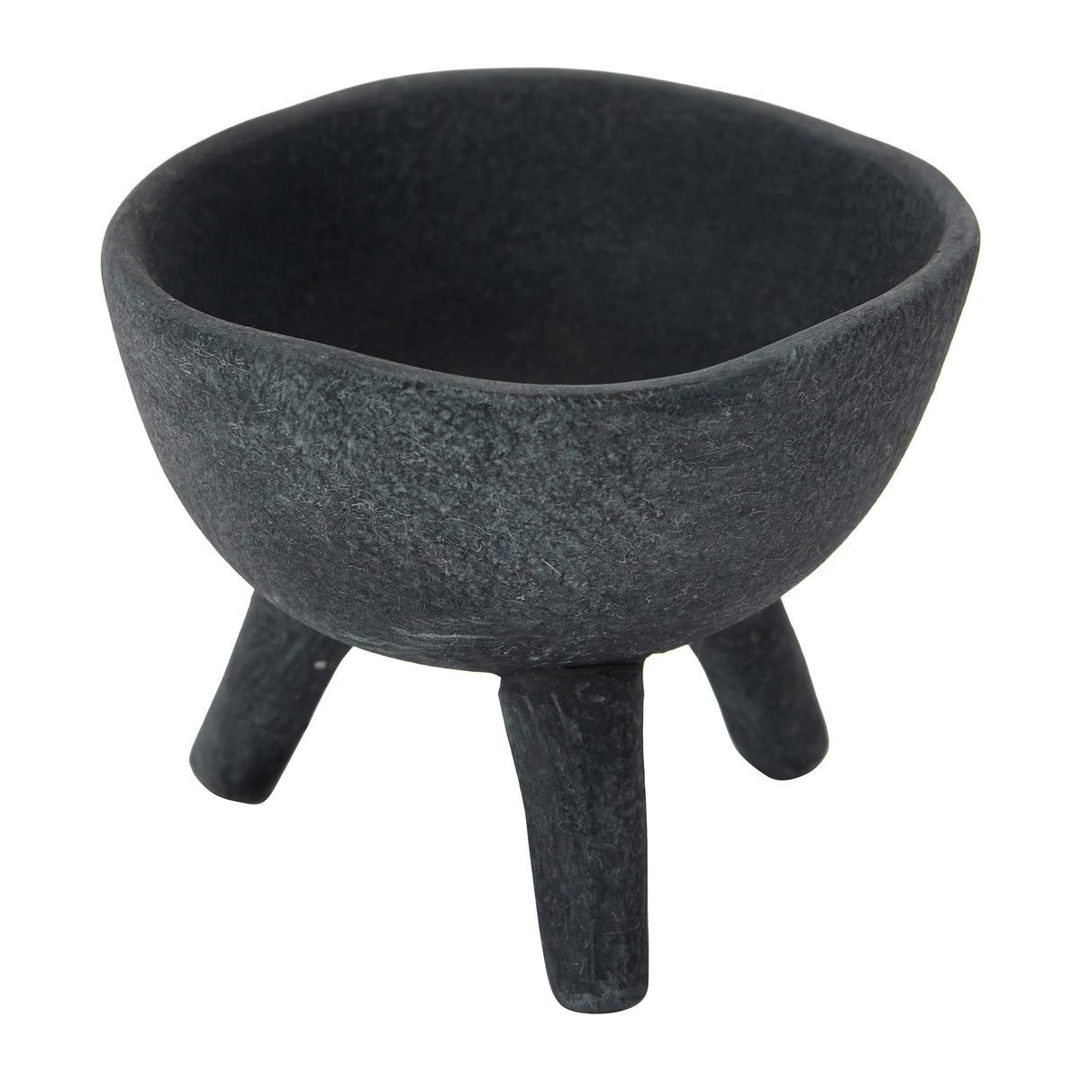 Creative Co-Op front view of footed planter showing matte black finish benefit visual appeal