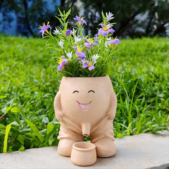 CRENGYBL face planter front view showing cheerful smile and decor appeal