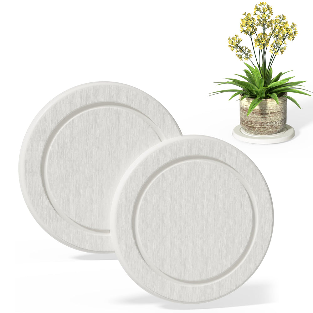 Creproly front view of 10-inch saucer showing clean modern finish and surface protection