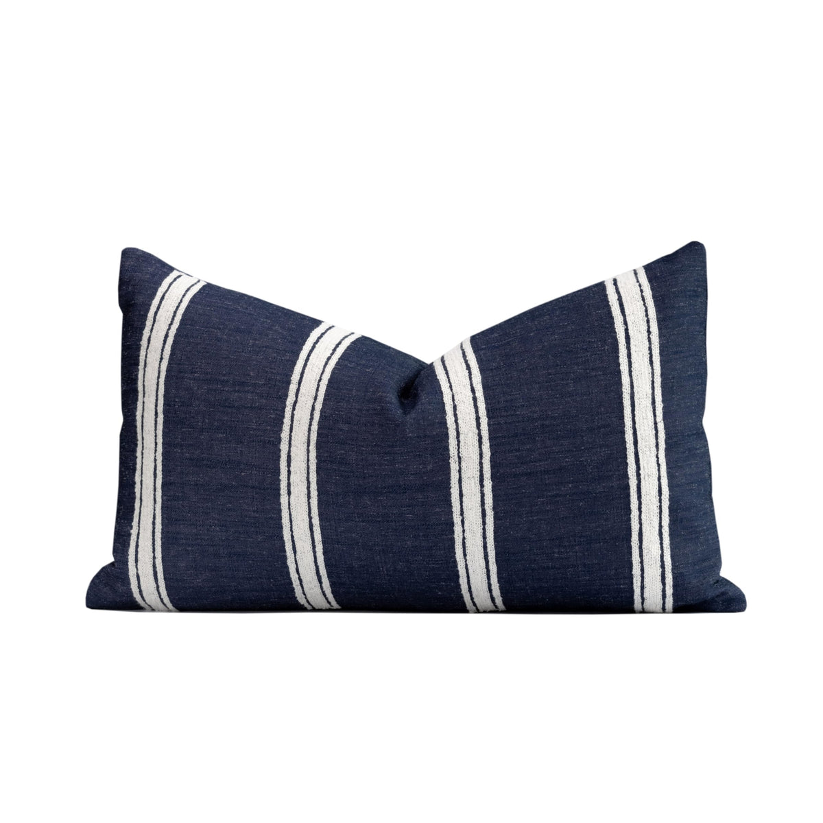 Crumbs Home front view embroidered stripes showing coastal style and texture