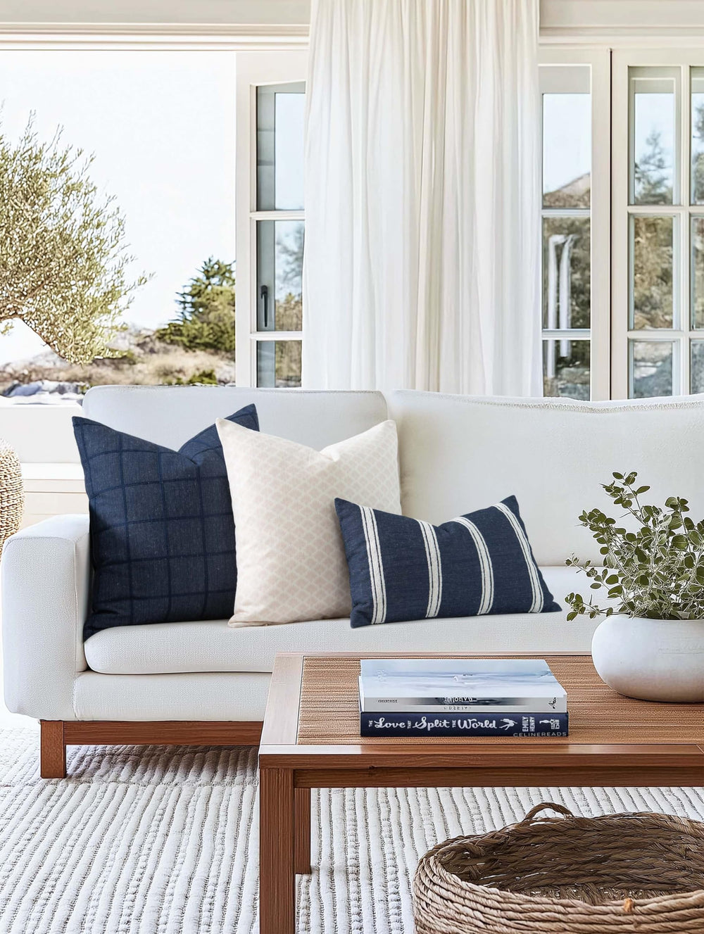 Crumbs Home reverse solid navy view offering a sleek, versatile look