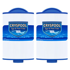 Cryspool front view filter showing full cartridge and benefits of robust filtration