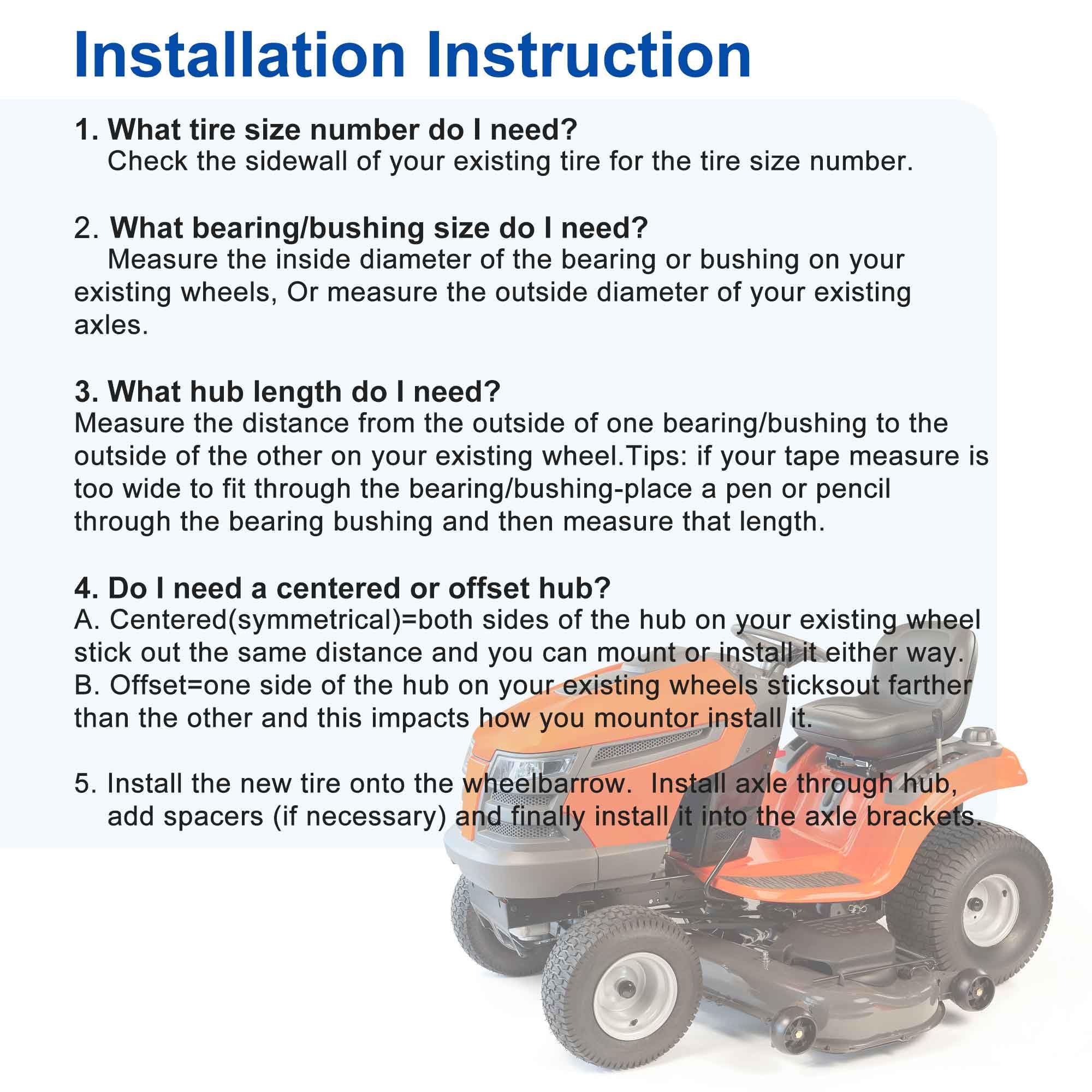 Cubesprings wheel installed on a riding mower illustrating straightforward upgrade