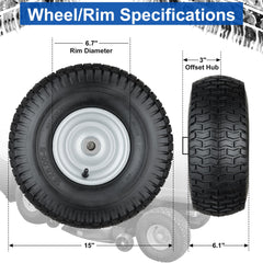 Cubesprings wheel side profile on lawn demonstrating smooth turf contact