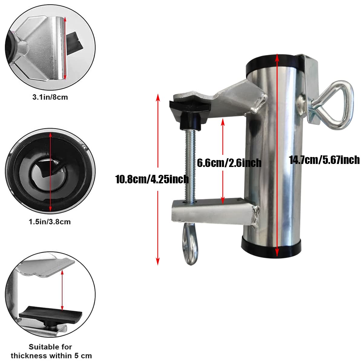Cunguv thumbscrew close-up highlighting easy tightening and quick adjustments