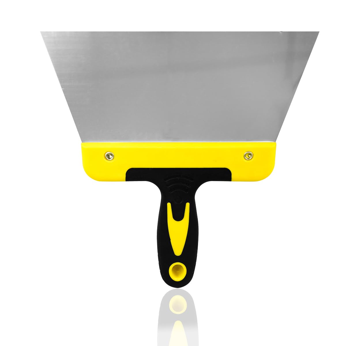 Cunguv front view of stainless steel scraper showing full tool and blade, efficient cleanup
