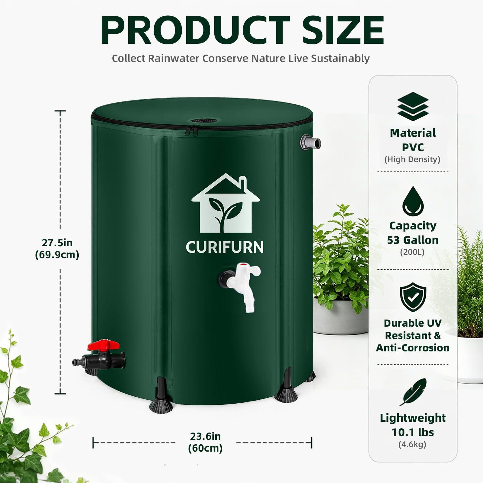 Curifurn top mesh and overflow kit preventing debris and managing excess water