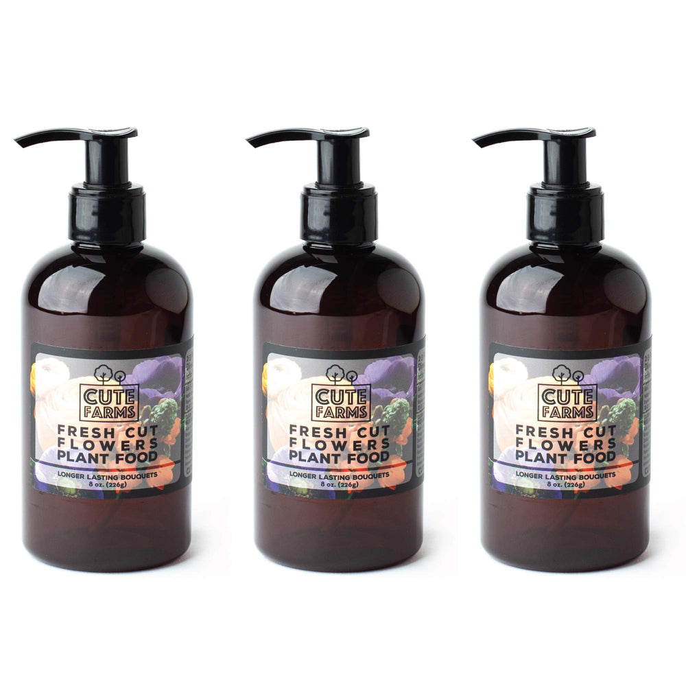 Cute Farms front packaging showing three 8 oz bottles and benefits