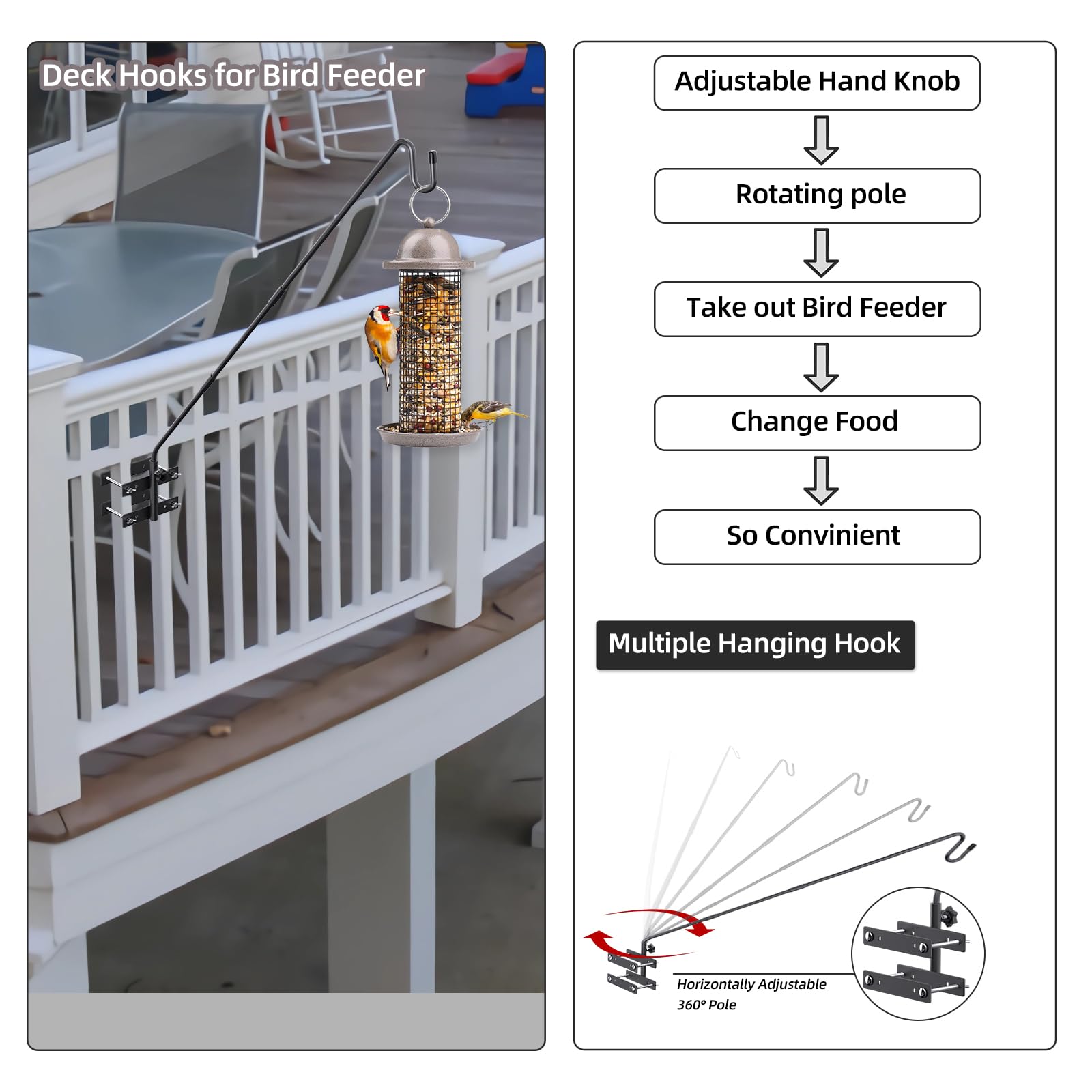 Damukoo adjustable pole extended showing versatile height options