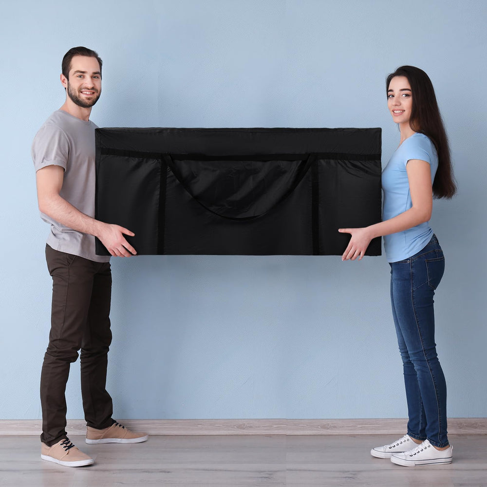 Dansydaisy bag filled with deflated frame pool demonstrating high-capacity storage