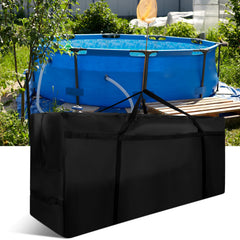 Dansydaisy front view showing full bag protecting pool parts and saving space