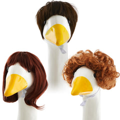 Dansydaisy goose front view wearing wig shows instant curb appeal