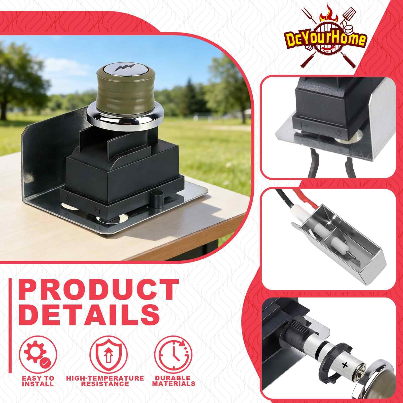 DcYourHome igniter kit installed on Weber Spirit grill demonstrating quick DIY replacement