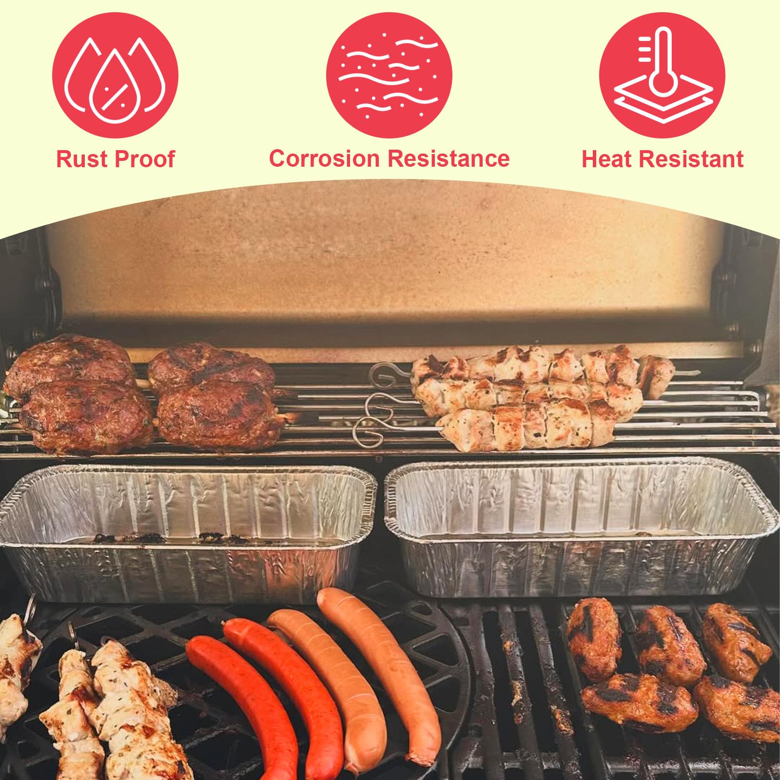 DcYourHome warming rack holding buns and vegetables to keep food warm
