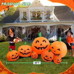 DearSun internal LED lights glowing inside pumpkins for nighttime visibility