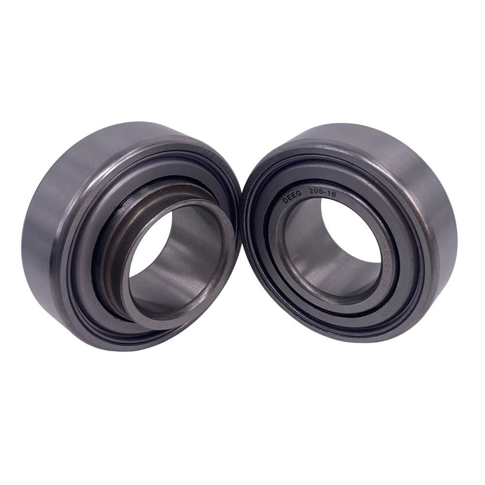 DEEG bearing mounted on a mower spindle showing restored rotation and reliability benefit