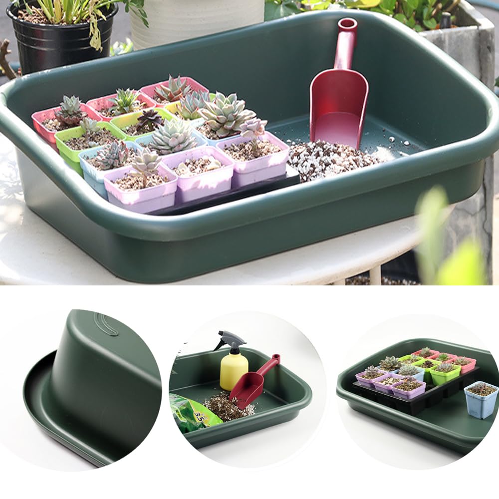 Defemim tray next to ruler showing 23x16.4-inch scale and portability benefit