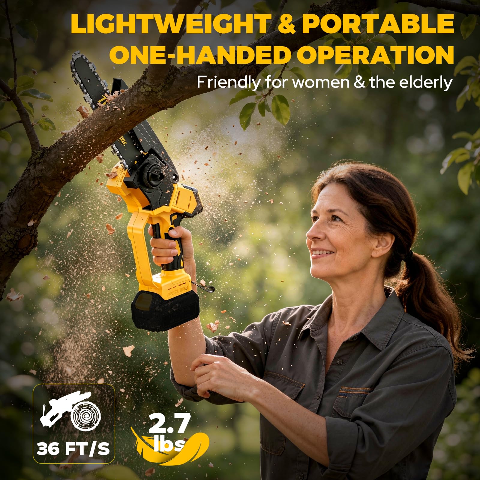 DEJUNPIOOL battery level display and ergonomic handle for control