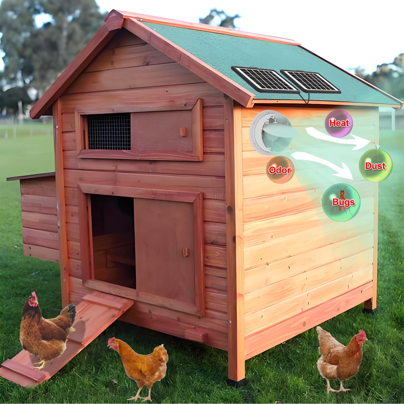 DELUMEE installed in greenhouse providing steady airflow and heat reduction