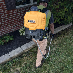 DEWALT harness close-up with padded straps reduces fatigue on long jobs