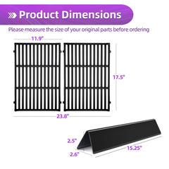 Dictirdy cast iron grate close-up showing rugged texture for superior searing