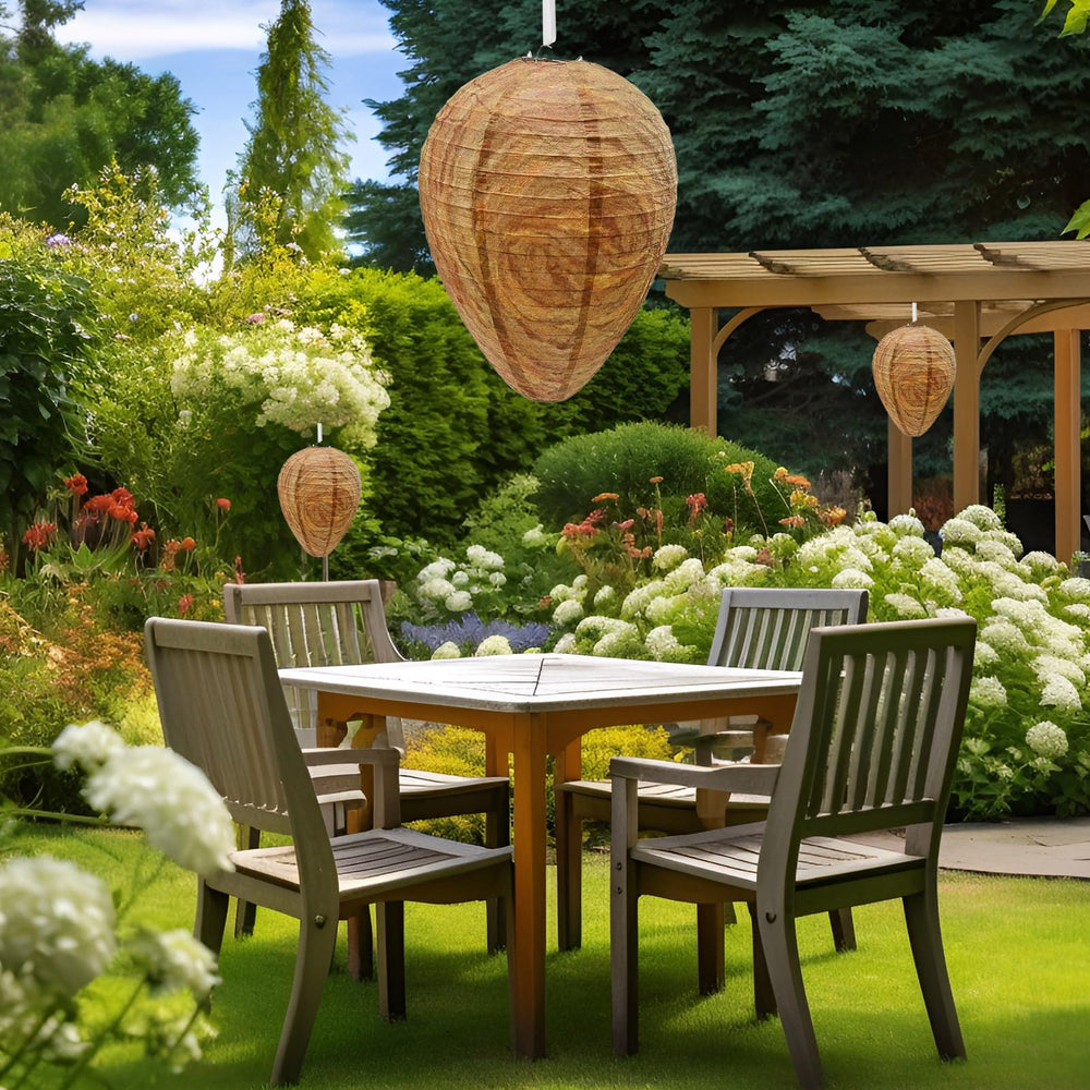 diimoy four nests garden display showing coverage across patio and trees