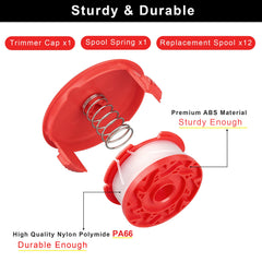 Dilsuaco replacement cap and spring detail for secure, reliable spool fit