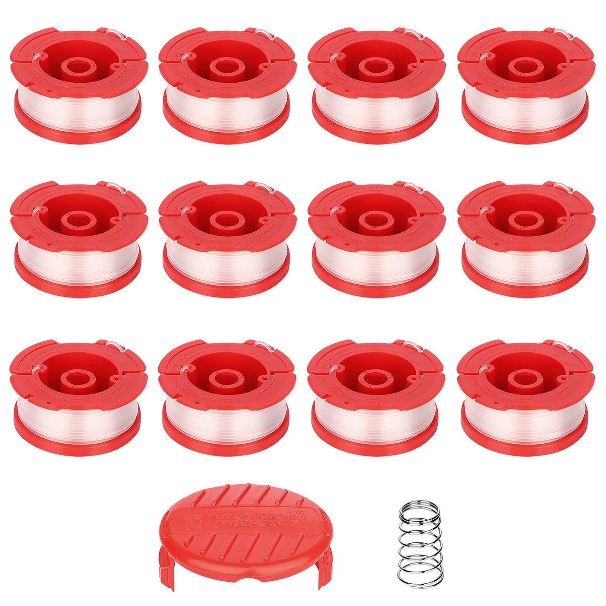 Dilsuaco front packaging showing 14 prewound spools and included cap for easy replacement
