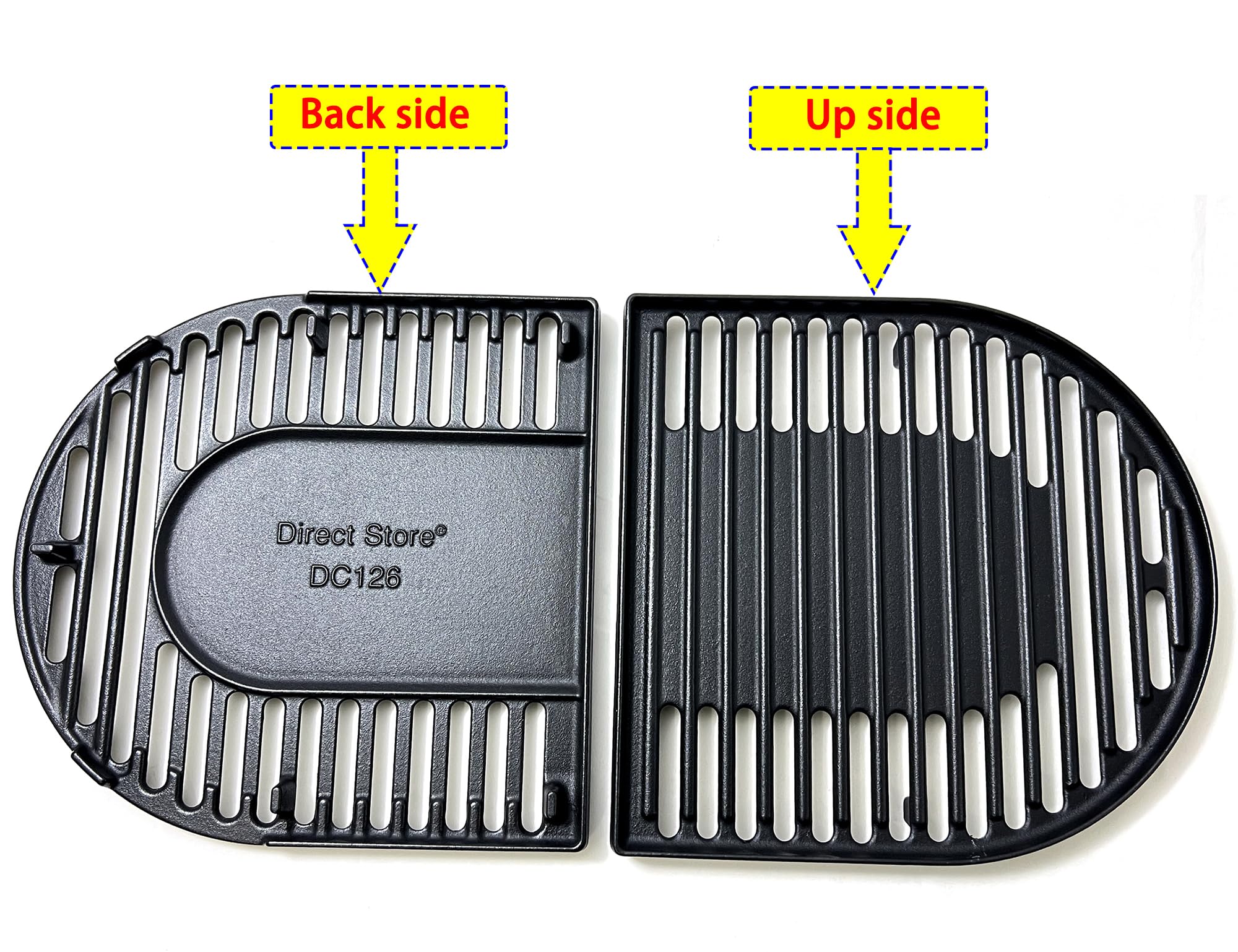 Direct Store grates installed in Coleman RoadTrip grill demonstrating secure fit and cooking use