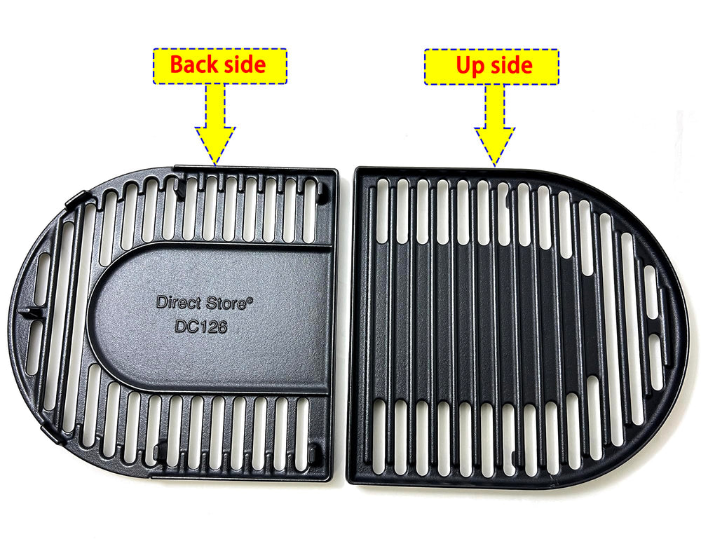 Direct Store grates installed in Coleman RoadTrip grill demonstrating secure fit and cooking use