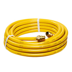 Dogetgd front view of 37ft CSST showing full coiled gas line and jacket, durable protection
