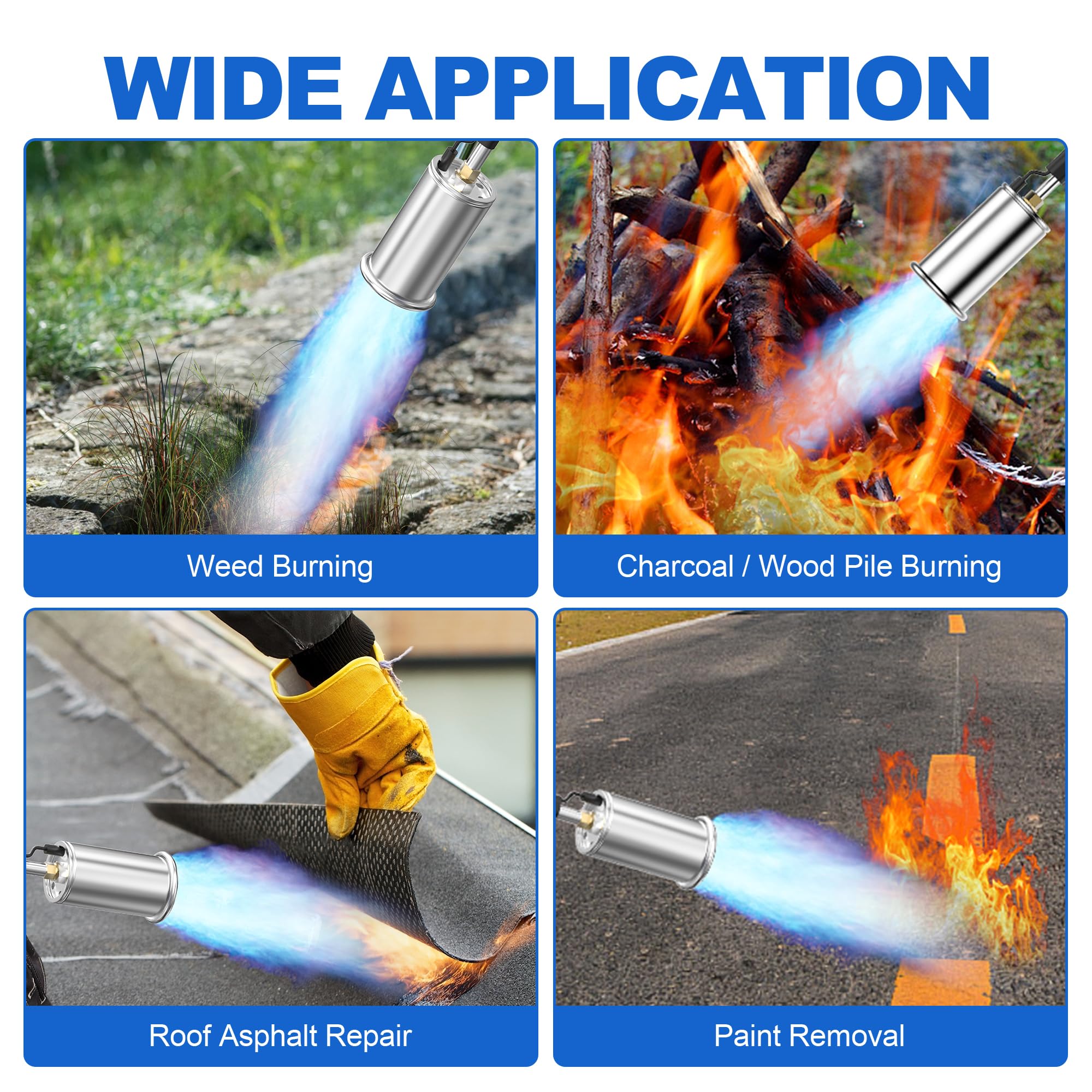 DORLOTI torch melting ice on pavement showing fast ice removal benefit