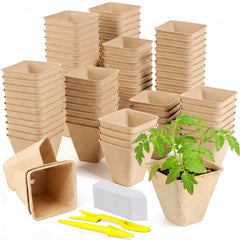 Doubleggs front packaging showing full 122-piece seed starter kit benefits
