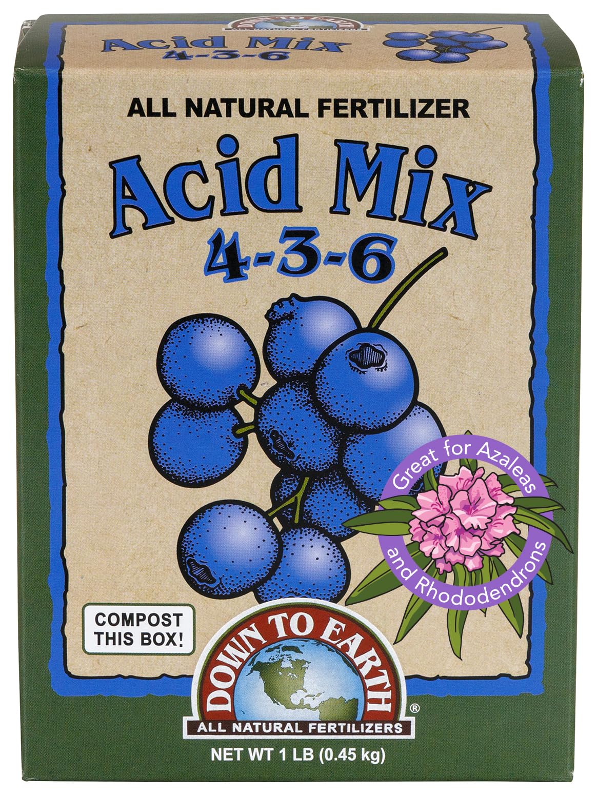 Down To Earth front packaging showing product branding and label benefits