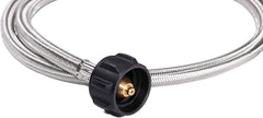DOZYANT hose connected to grill demonstrating reach and safer tank placement