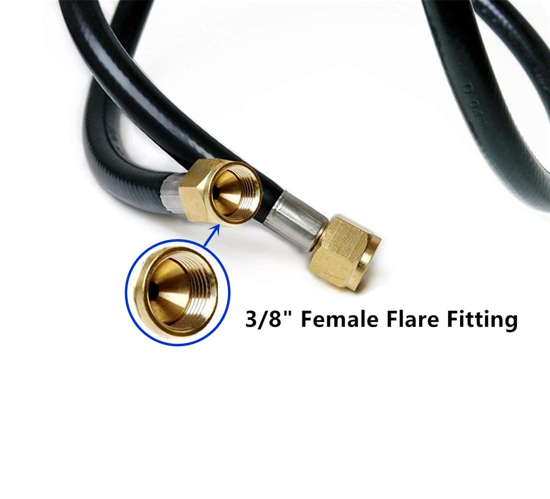 DOZYANT hose connected to RV grill demonstrating easy installation benefit