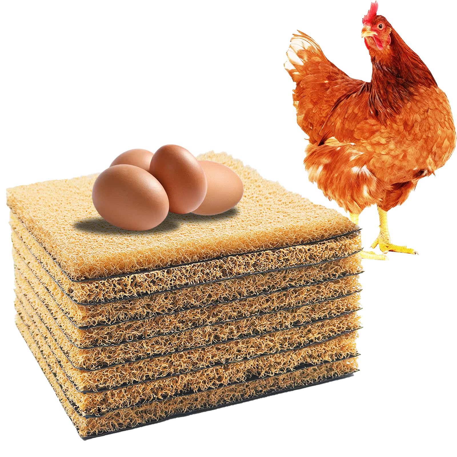 DRQ front view of brown nesting pads showing full pack and size benefit
