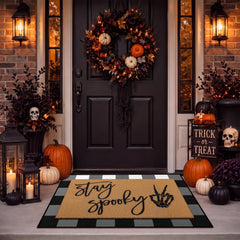 Drydiet front view of layered doormat showing seasonal curb appeal