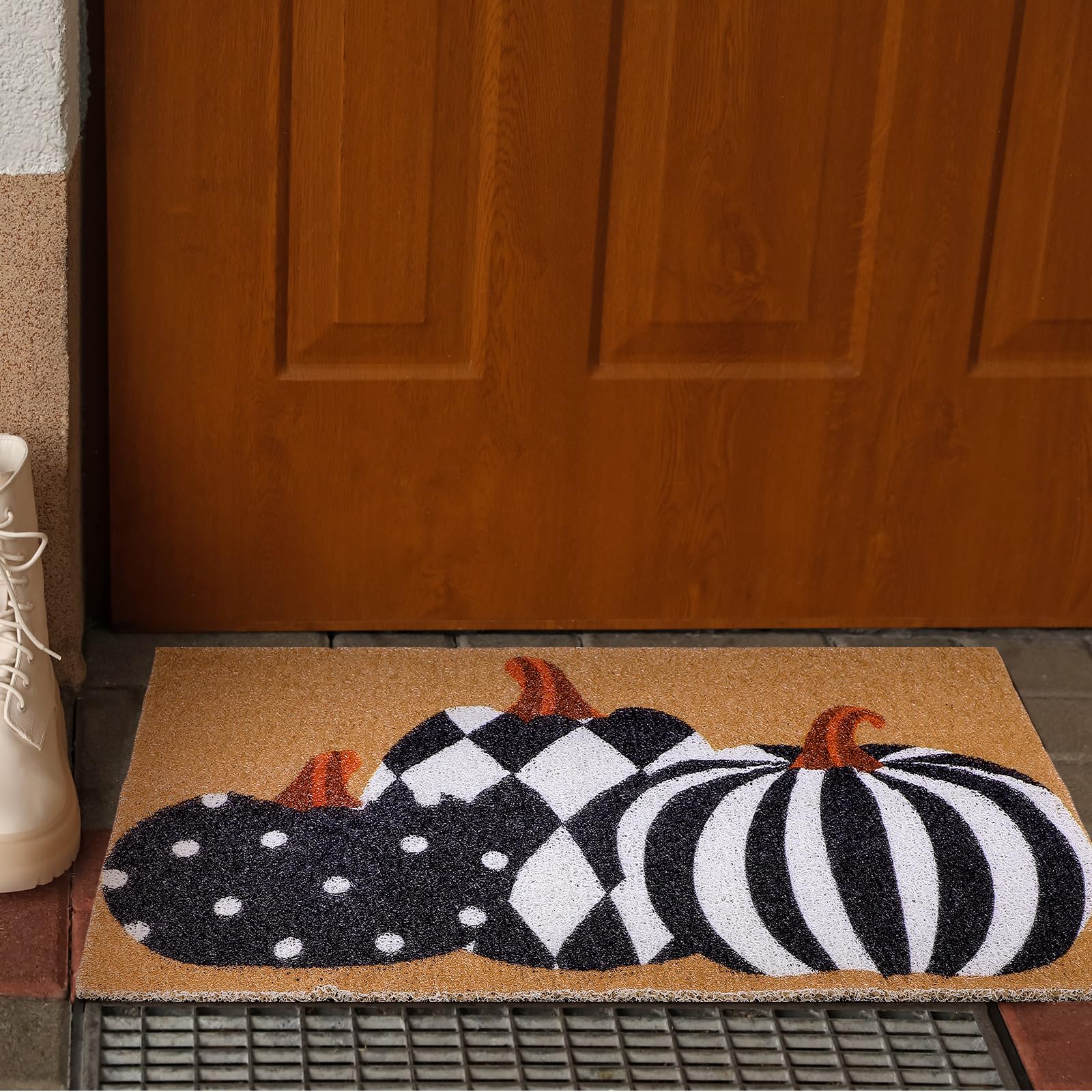 Drydiet doormat next to shoe shows compact size and fit
