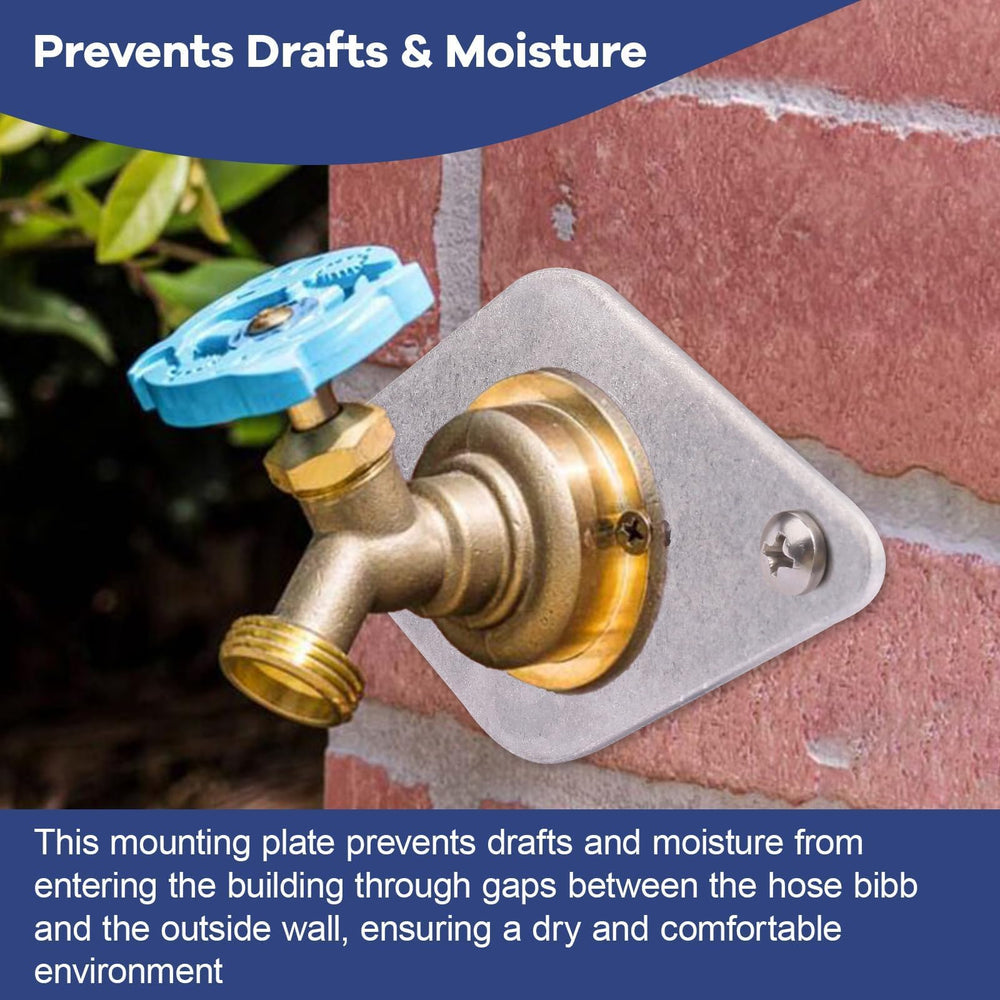 Dsyboko installed on stucco demonstrating secure outdoor faucet mounting